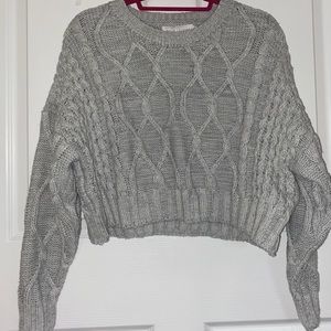 Cropped Grey Sweater